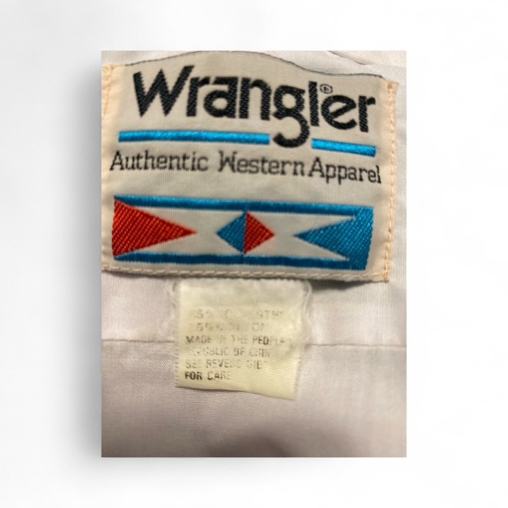 Vintage Wrangler Authentic Western Pearl Snap Shirt Rare L Embroidered Southwest - Picture 2 of 9